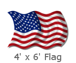 4x6 Foot US Flags