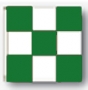 3x3' nylon green/white checkered flag
